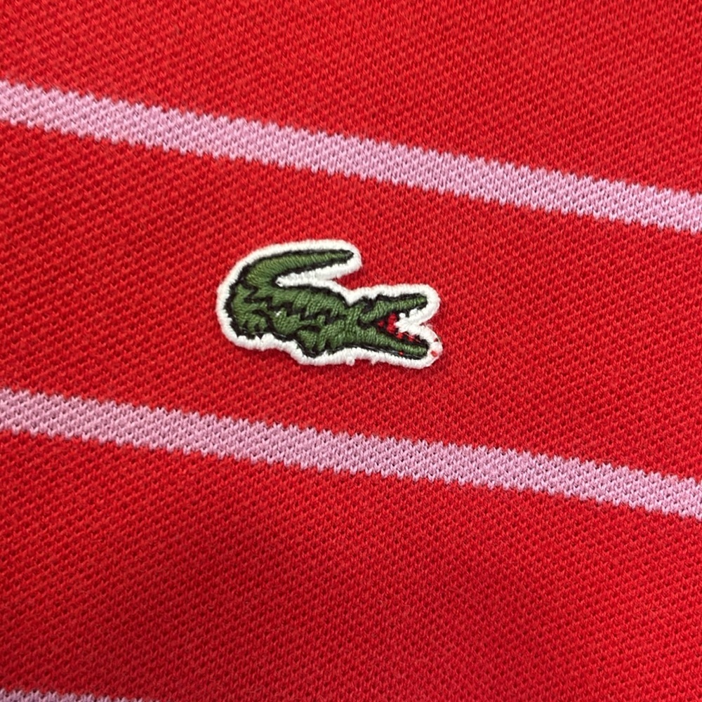 Lacoste Striped Polo – Bold & Classic. 20” pit to pit - Picture 3 of 3
